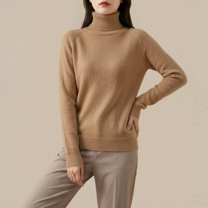 KnitVibe | Klassischer Rollkragenpullover Für Damen