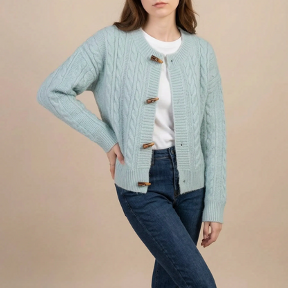 Knitrova | Grob Gestrickte Kurze Strickjacke