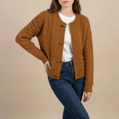 Knitrova | Grob Gestrickte Kurze Strickjacke