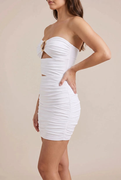 Kymina | Schulterfreies Minikleid