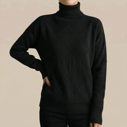LoomVibes | Weicher Rollkragenpullover Für Damen