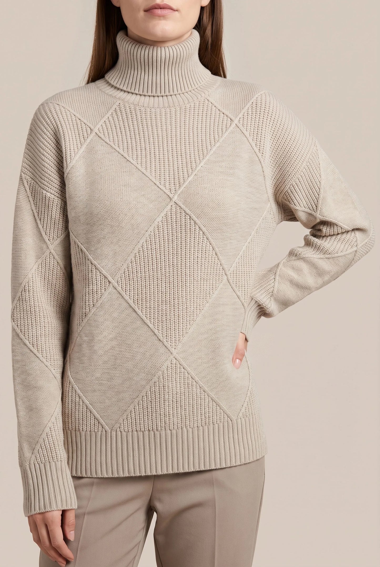 LoomVibes | Weicher Rollkragenpullover Für Damen