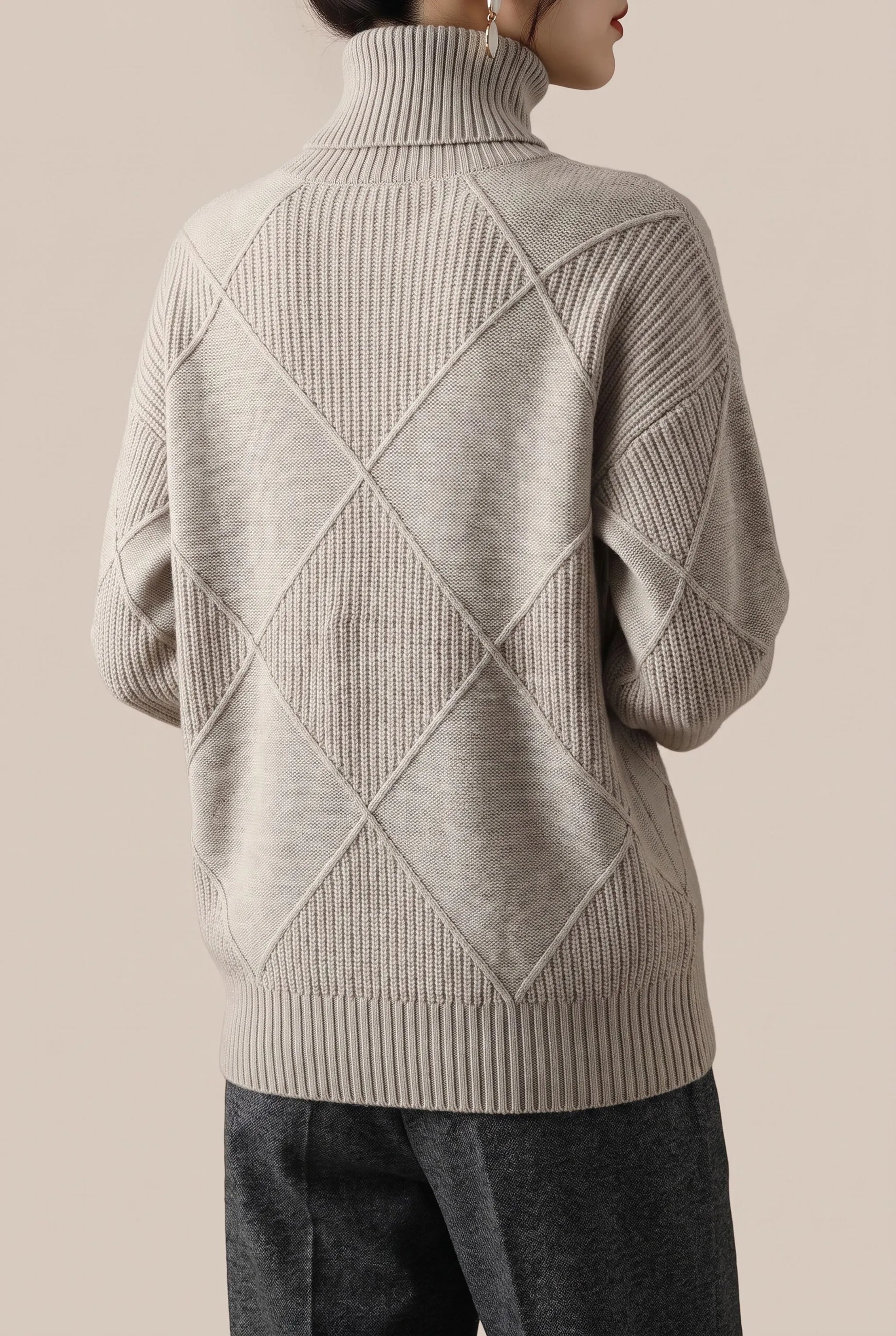 LoomVibes | Weicher Rollkragenpullover Für Damen