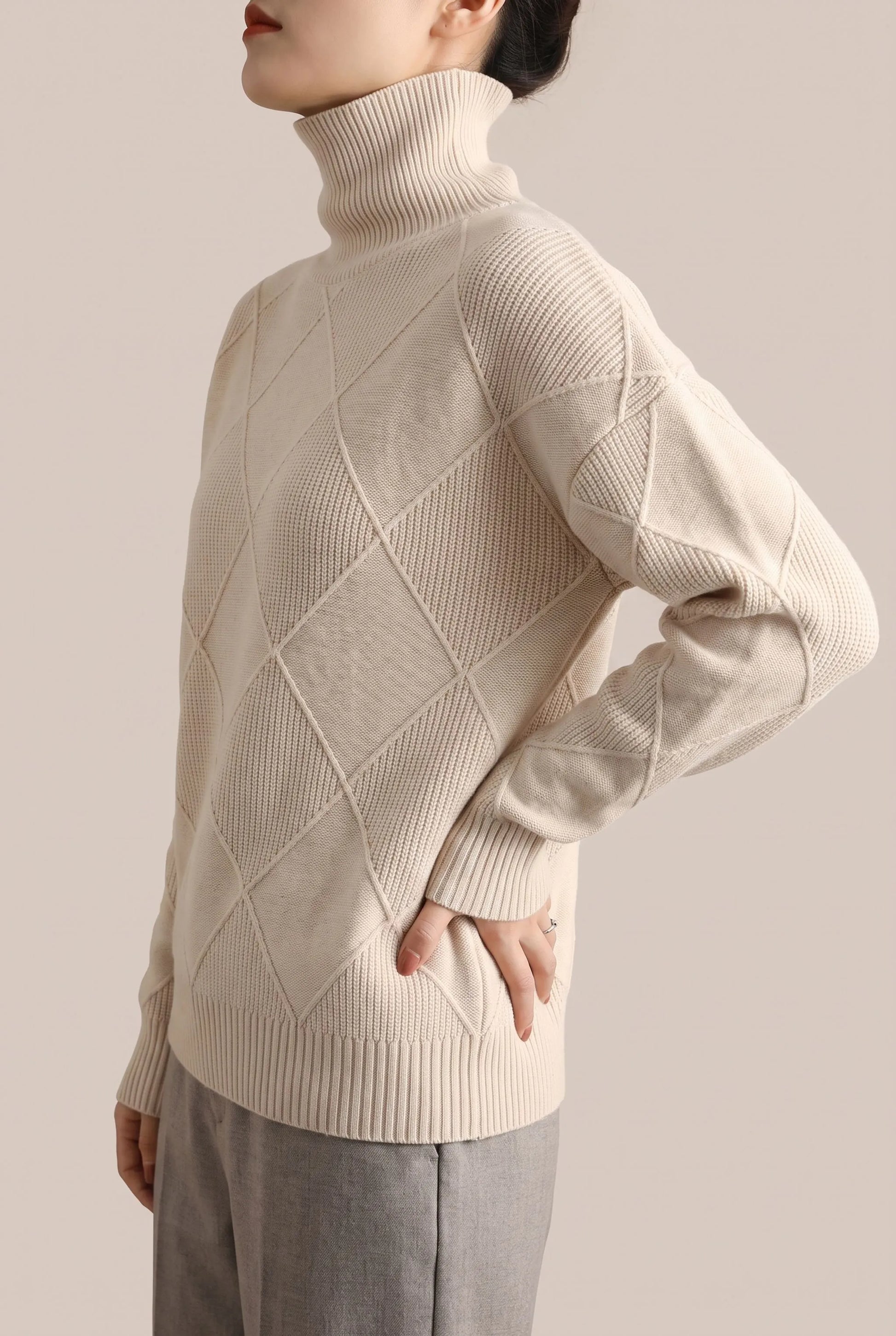 LoomVibes | Weicher Rollkragenpullover Für Damen