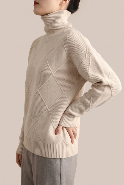 LoomVibes | Weicher Rollkragenpullover Für Damen