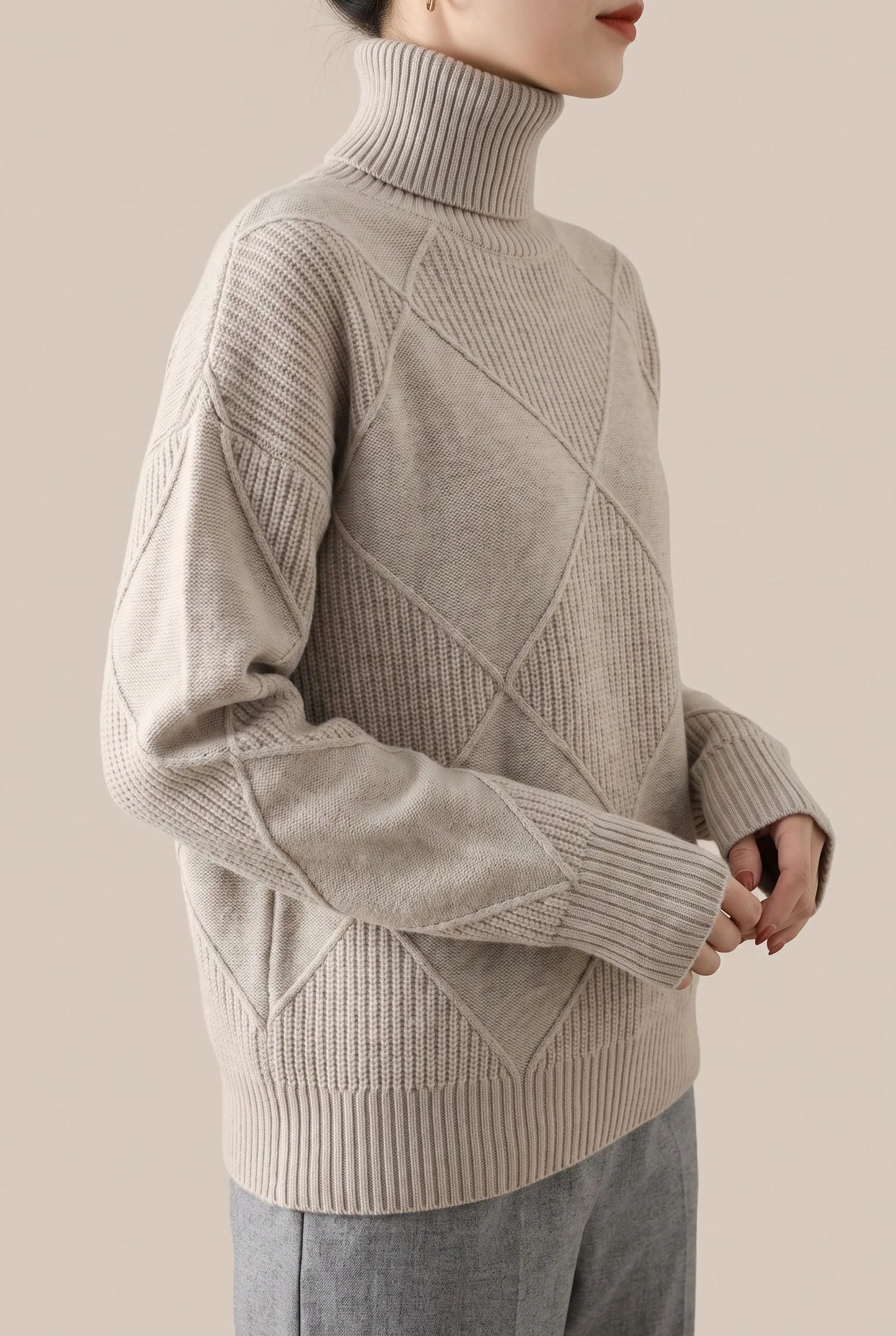 LoomVibes | Weicher Rollkragenpullover Für Damen