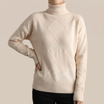 LoomVibes | Weicher Rollkragenpullover Für Damen