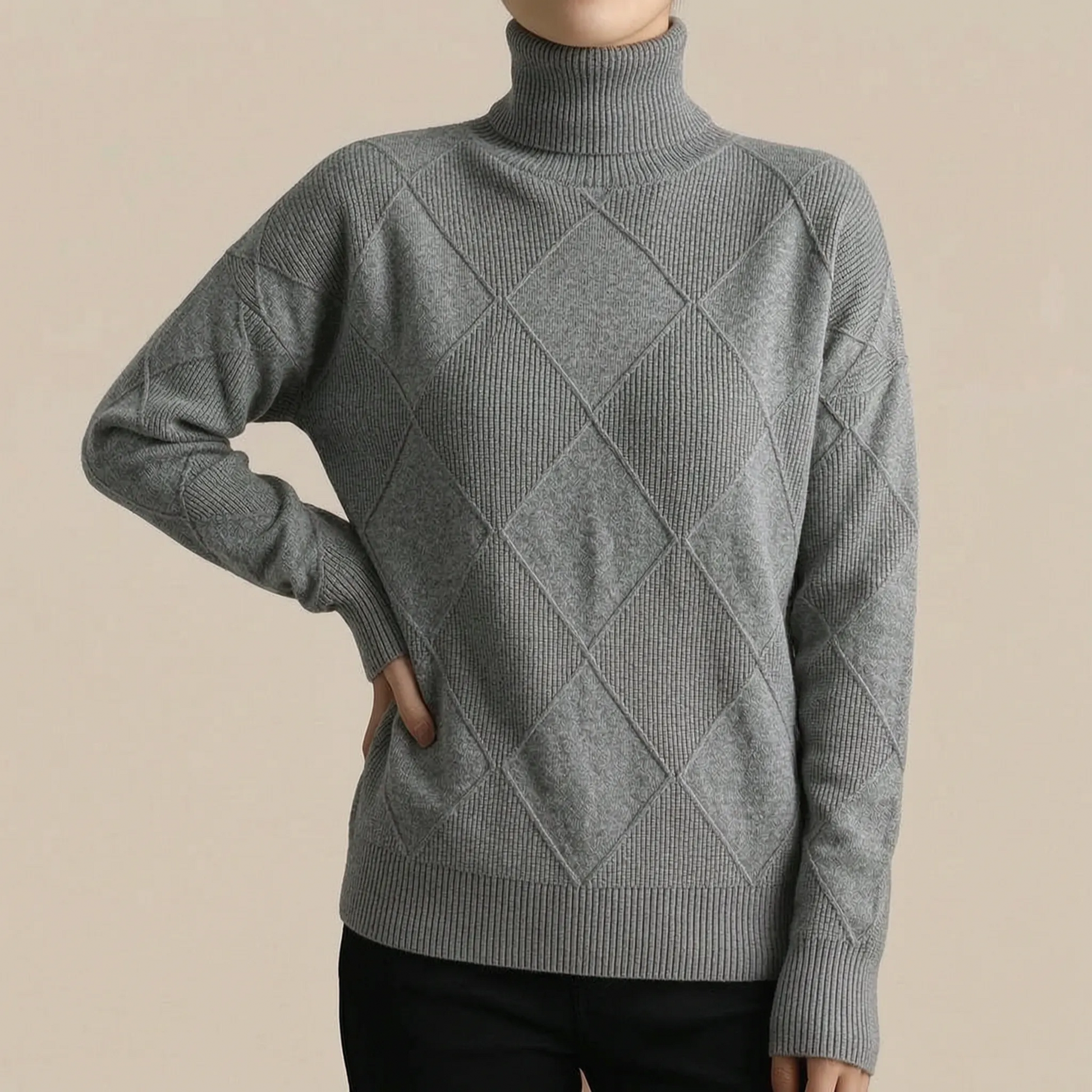 LoomVibes | Weicher Rollkragenpullover Für Damen