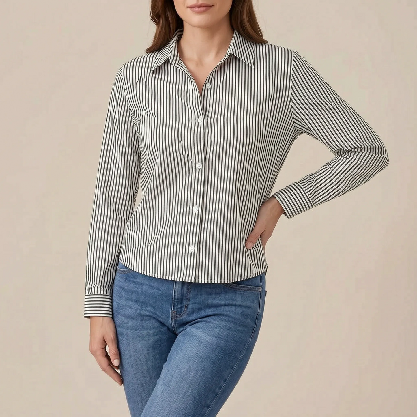 Lumera | Klassisch Karierte Damenbluse Mit Langen Ärmeln