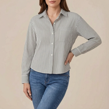 Lumera | Klassisch Karierte Damenbluse Mit Langen Ärmeln