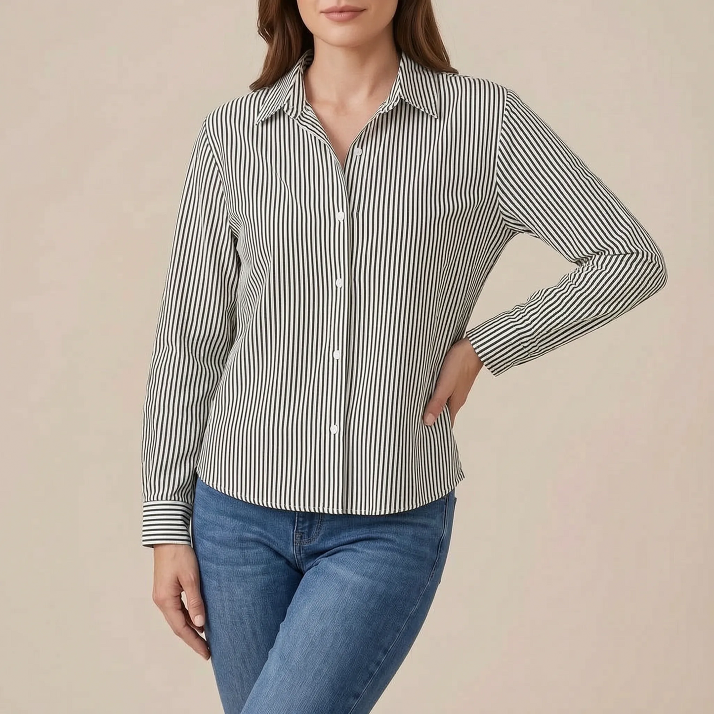 Lumera | Klassisch Karierte Damenbluse Mit Langen Ärmeln