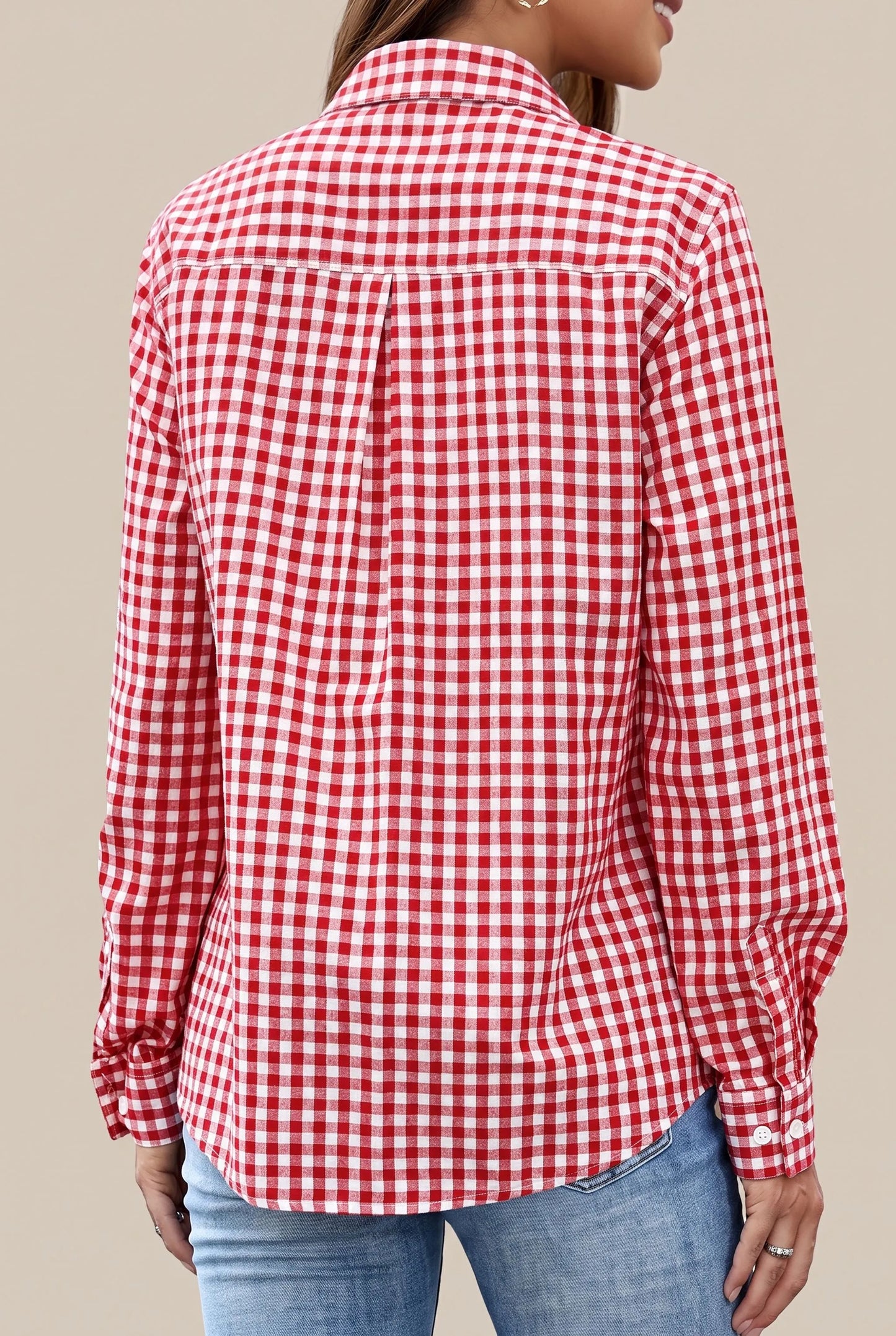 Lumera | Klassisch Karierte Damenbluse Mit Langen Ärmeln