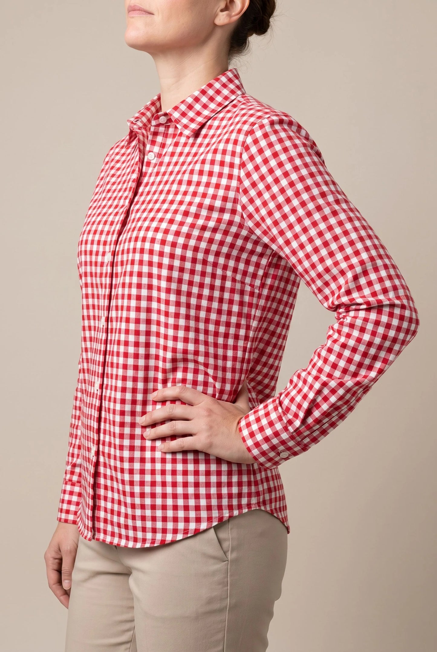 Lumera | Klassisch Karierte Damenbluse Mit Langen Ärmeln