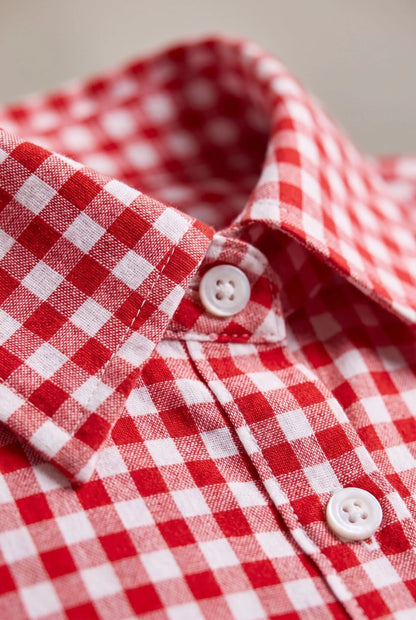 Lumera | Klassisch Karierte Damenbluse Mit Langen Ärmeln