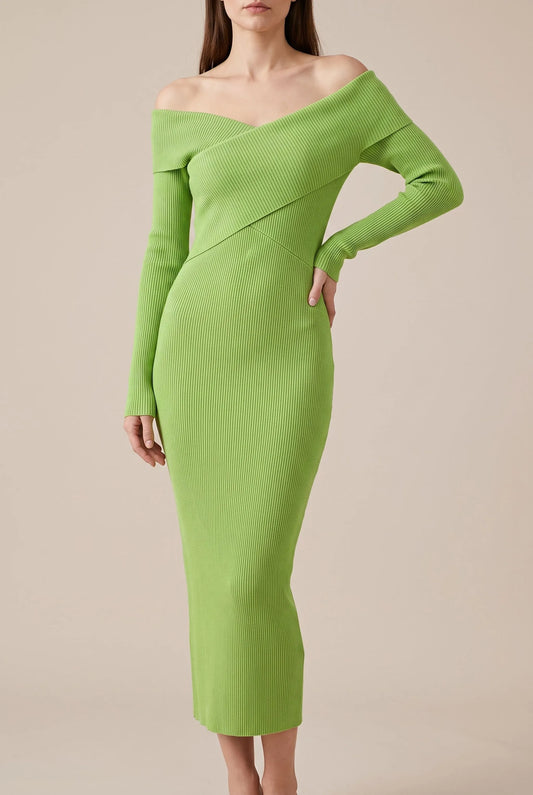 LuminaGown | Elegantes Langarm Kleid
