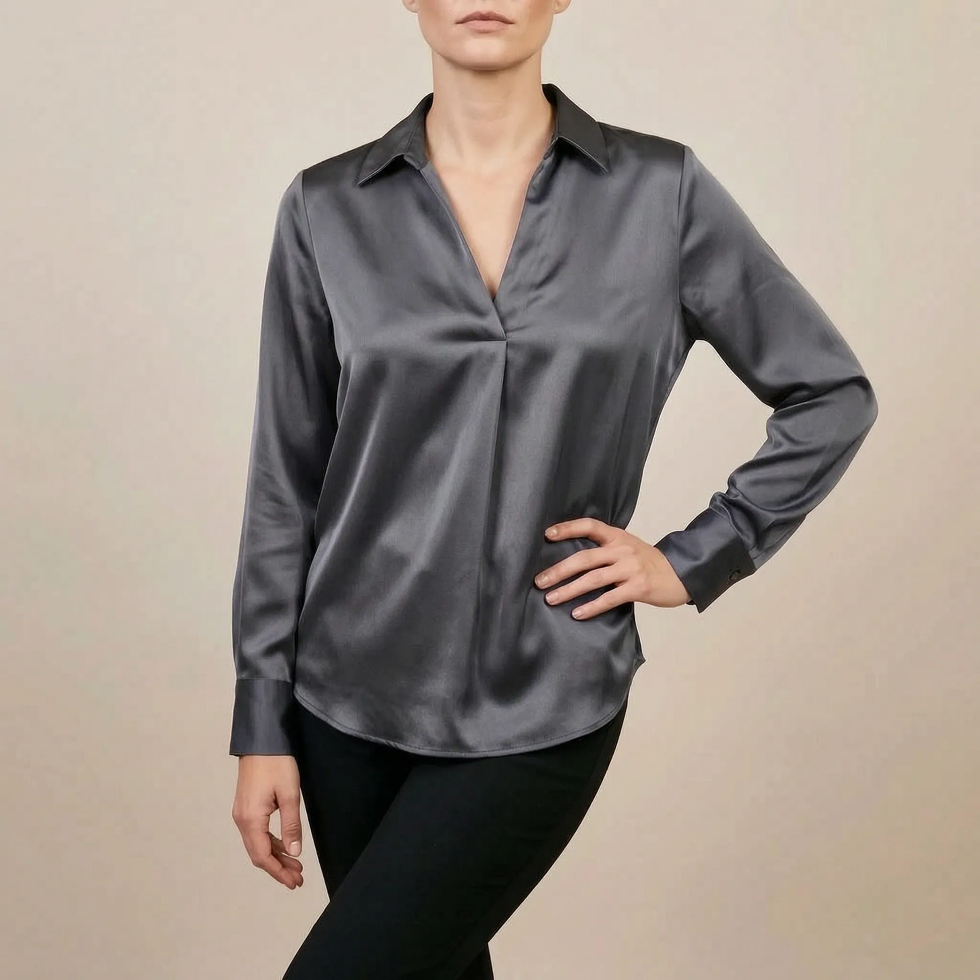 LuminaTop | Elegante Hemdbluse Für Damen