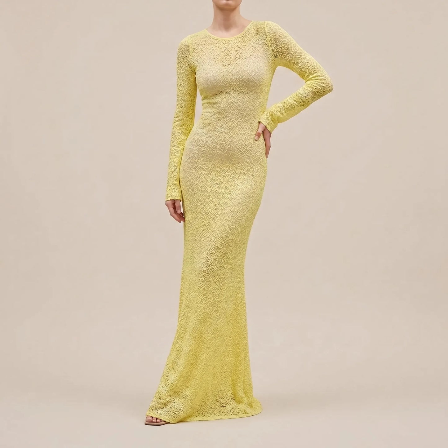 Lumiris | Gelbes Abendkleid Mit Tiefem Rückenausschnitt