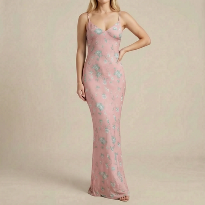 Luvien | Bodenlanges Florales Maxikleid