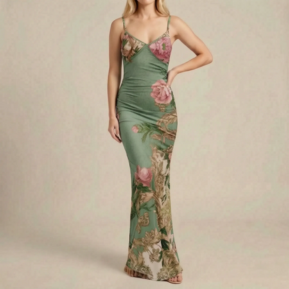 Luvien | Bodenlanges Florales Maxikleid