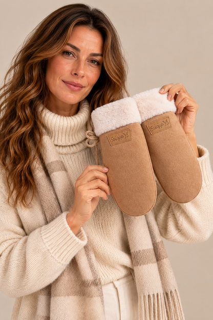 Maelis | Lederhandschuhe Damen mit weichem Plüschbesatz