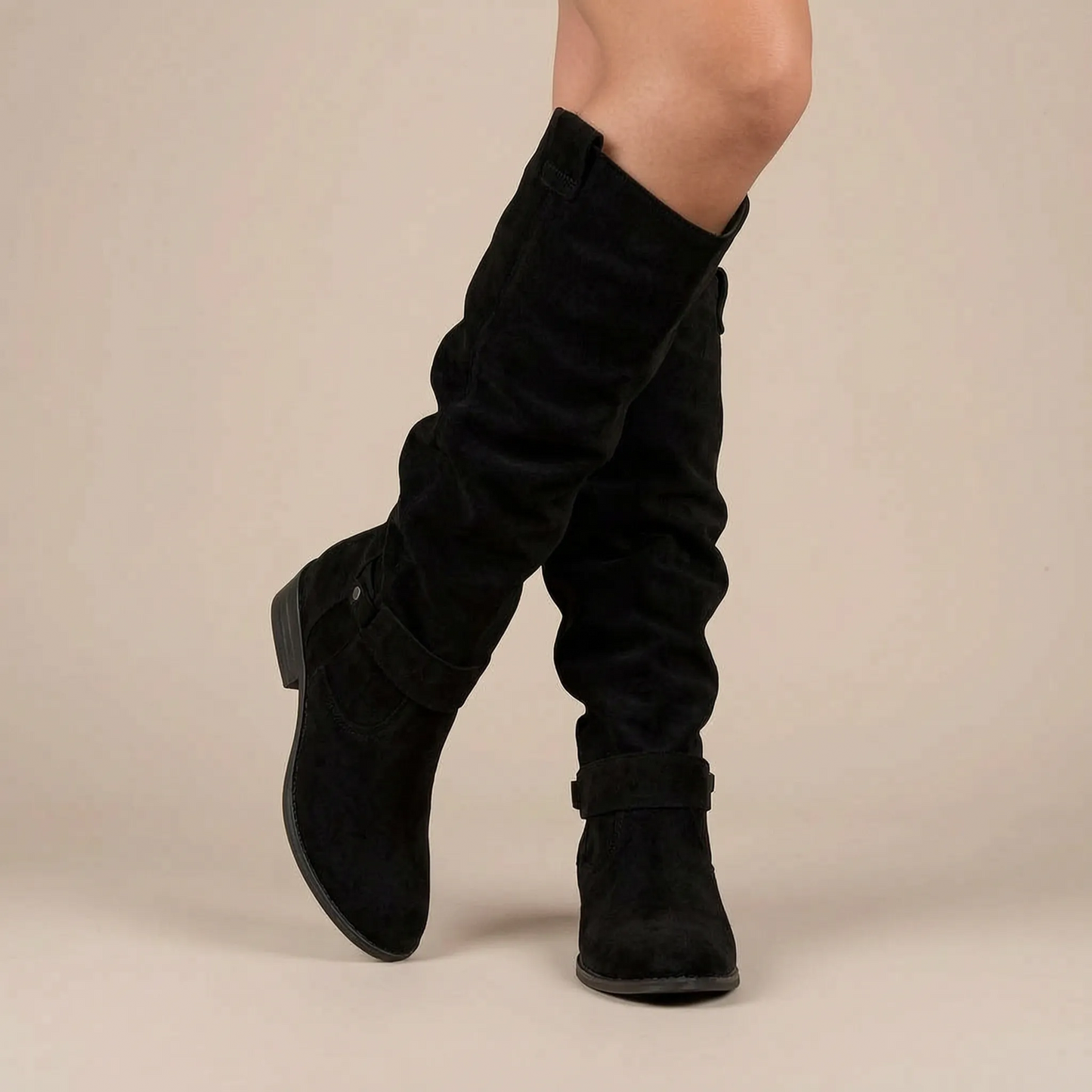 Marvala | Braune Damenstiefel Mit Weitem Schaft