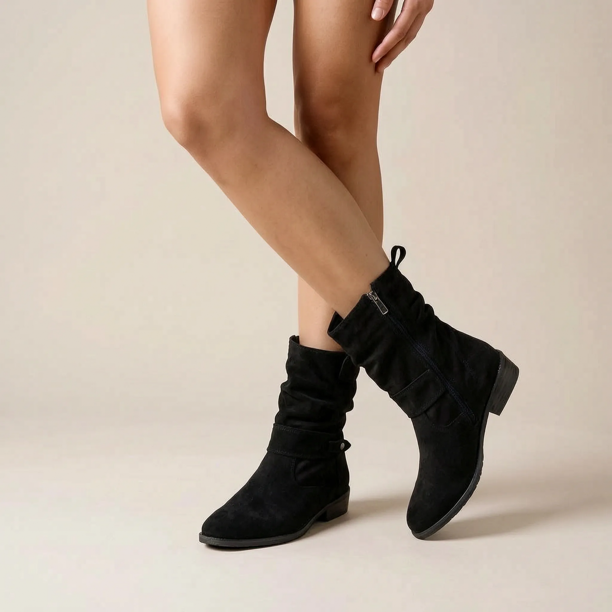 Mavelle | Lässige Damenstiefeletten Mit Gerafftem Schaft