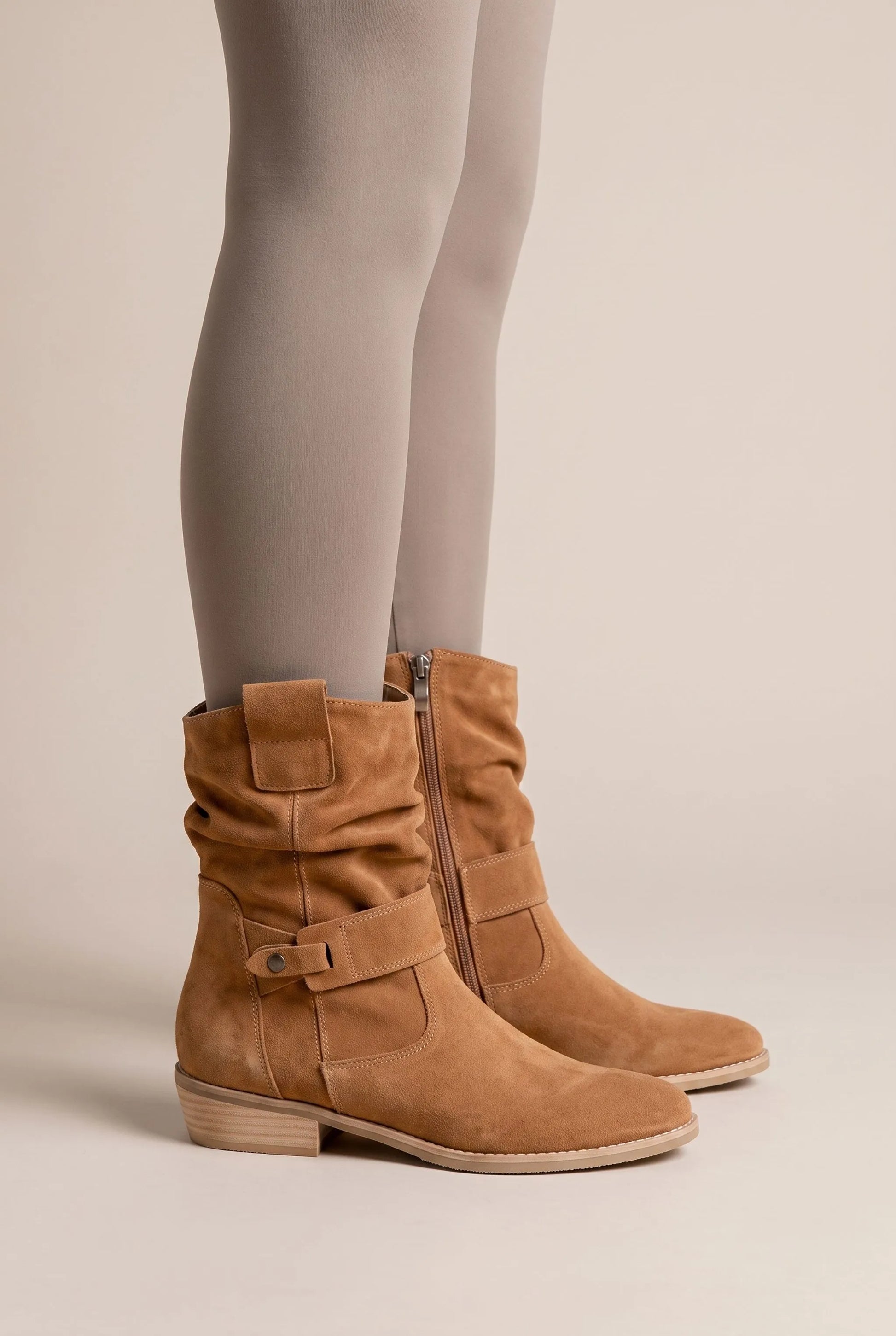 Mavelle | Lässige Damenstiefeletten Mit Gerafftem Schaft