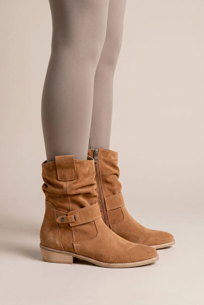 Mavelle | Lässige Damenstiefeletten Mit Gerafftem Schaft