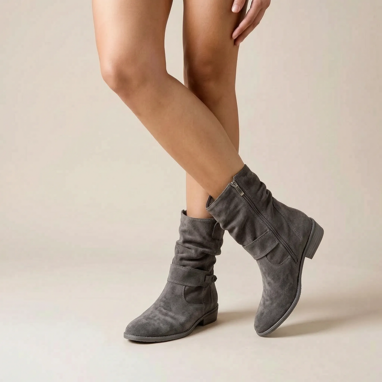Mavelle | Lässige Damenstiefeletten Mit Gerafftem Schaft