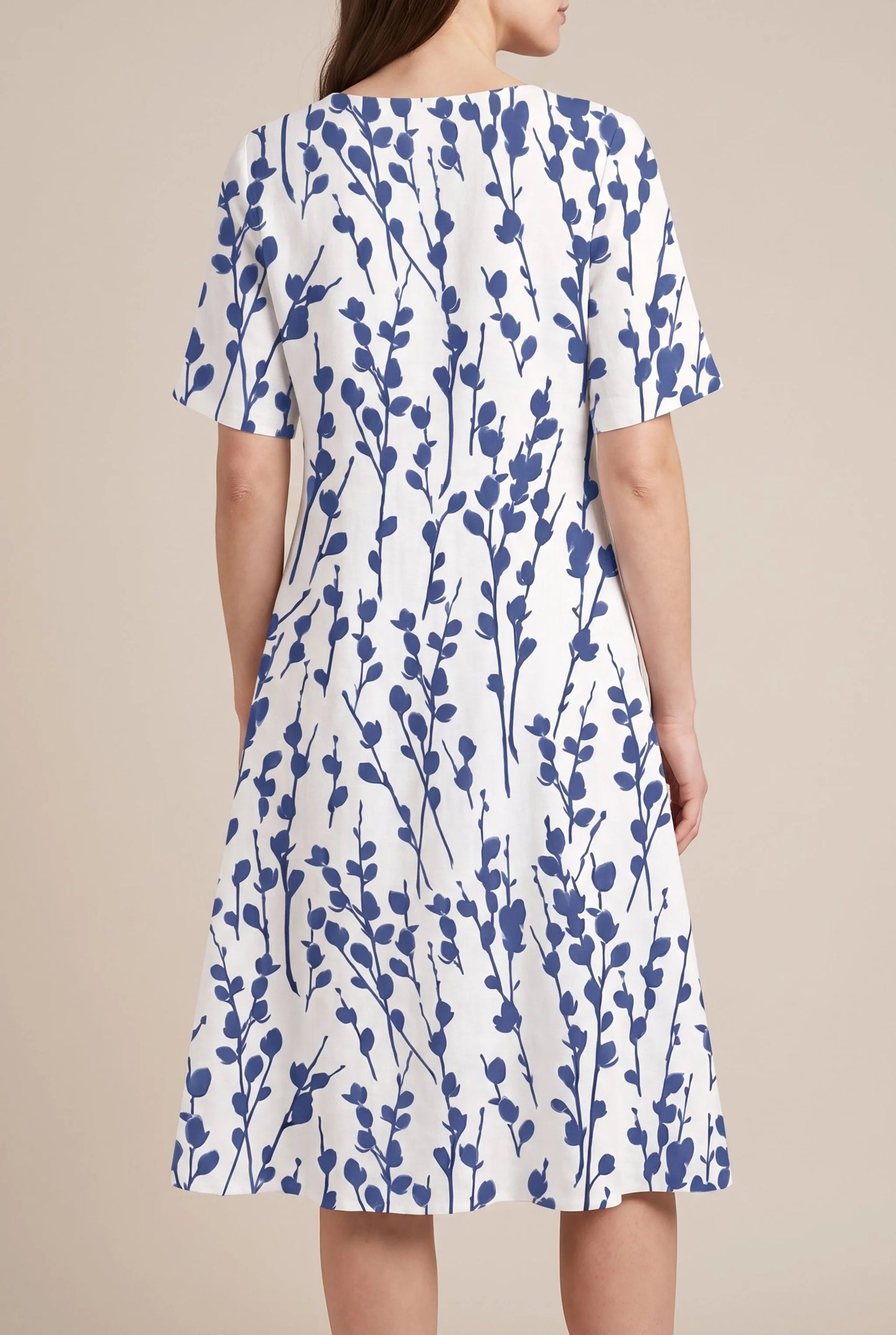 Maveon | Luftiges Midikleid Sommer Mit Floralem Print