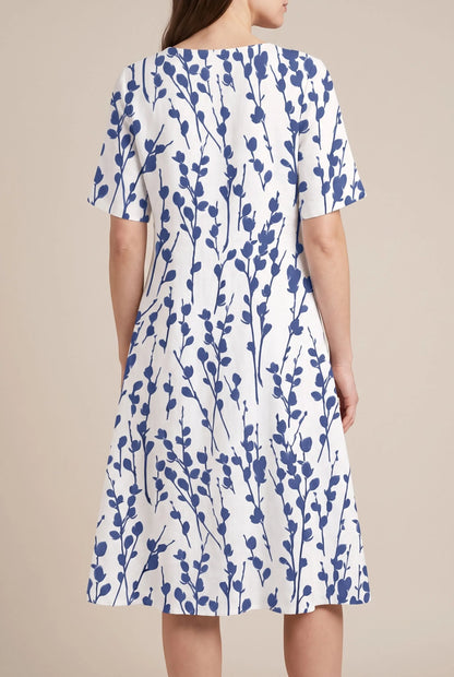 Maveon | Luftiges Midikleid Sommer Mit Floralem Print