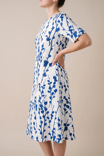 Maveon | Luftiges Midikleid Sommer Mit Floralem Print