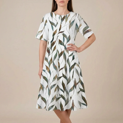 Maveon | Luftiges Midikleid Sommer Mit Floralem Print