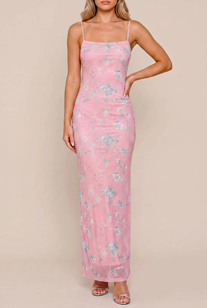 Maxella | Figurbetontes Florales Maxikleid
