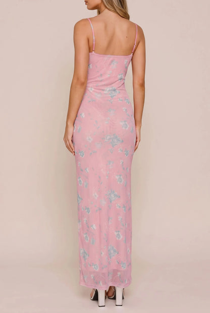Maxella | Figurbetontes Florales Maxikleid