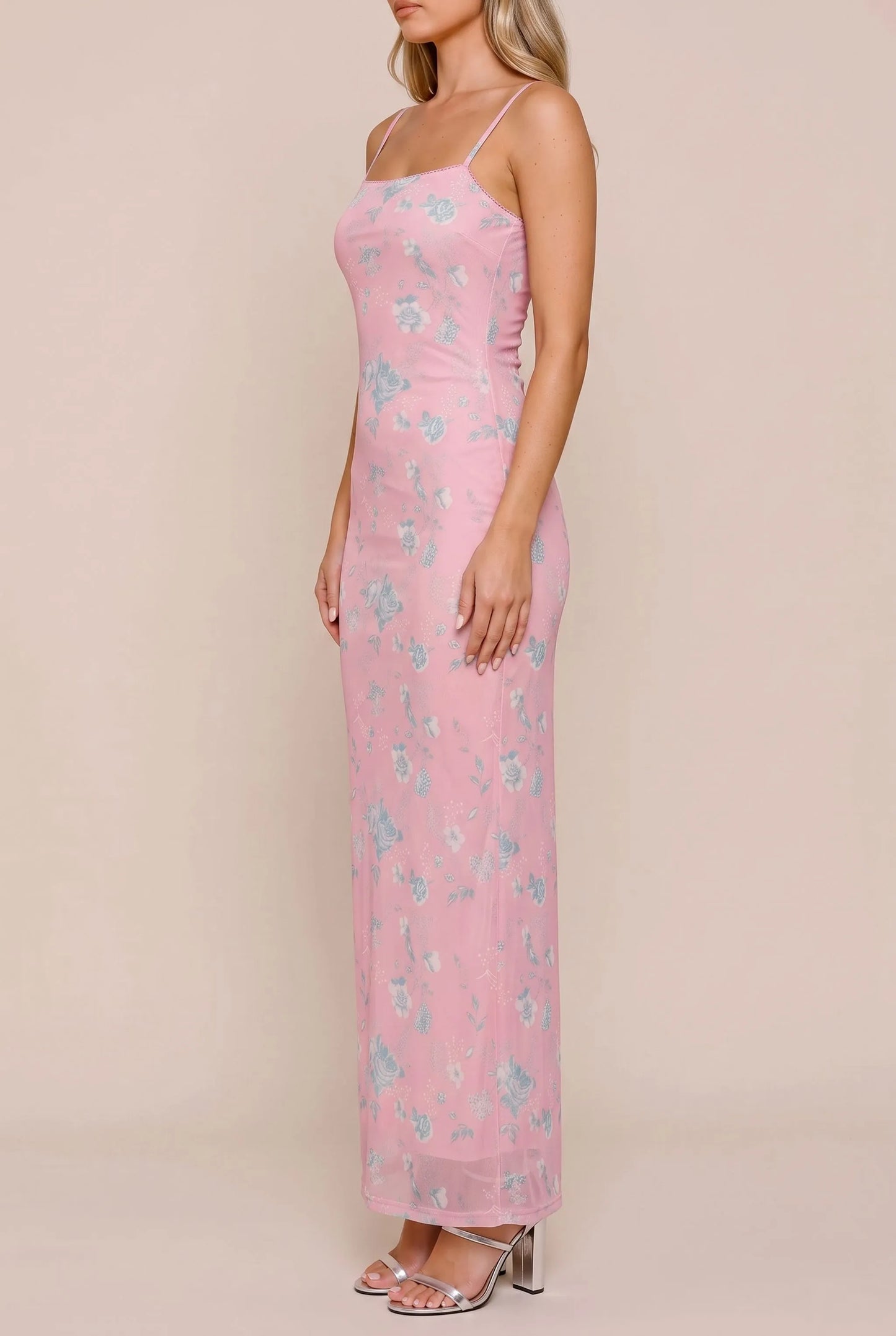 Maxella | Figurbetontes Florales Maxikleid