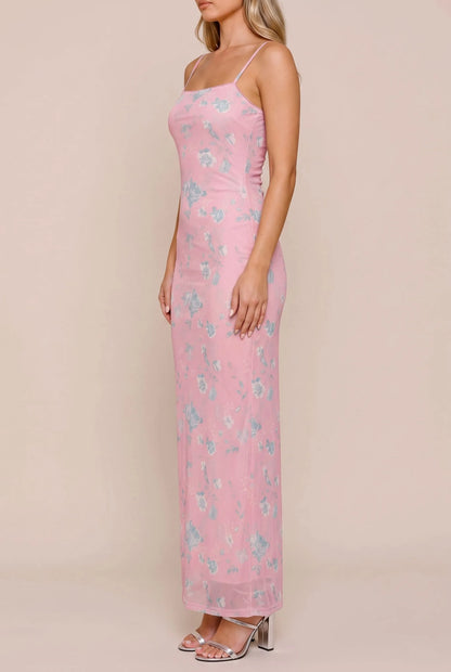 Maxella | Figurbetontes Florales Maxikleid