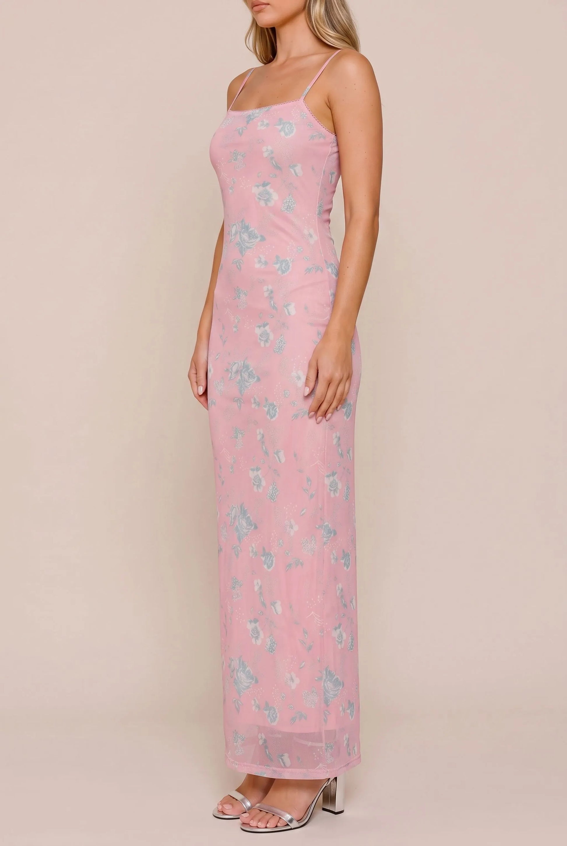 Maxella | Figurbetontes Florales Maxikleid