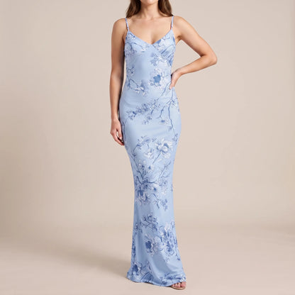 Maxella | Figurbetontes Florales Maxikleid