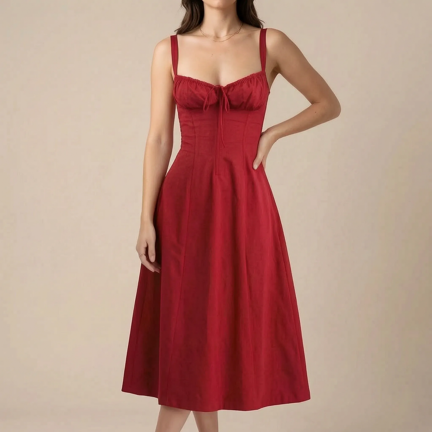 Meadia | Ärmelloses Midikleid