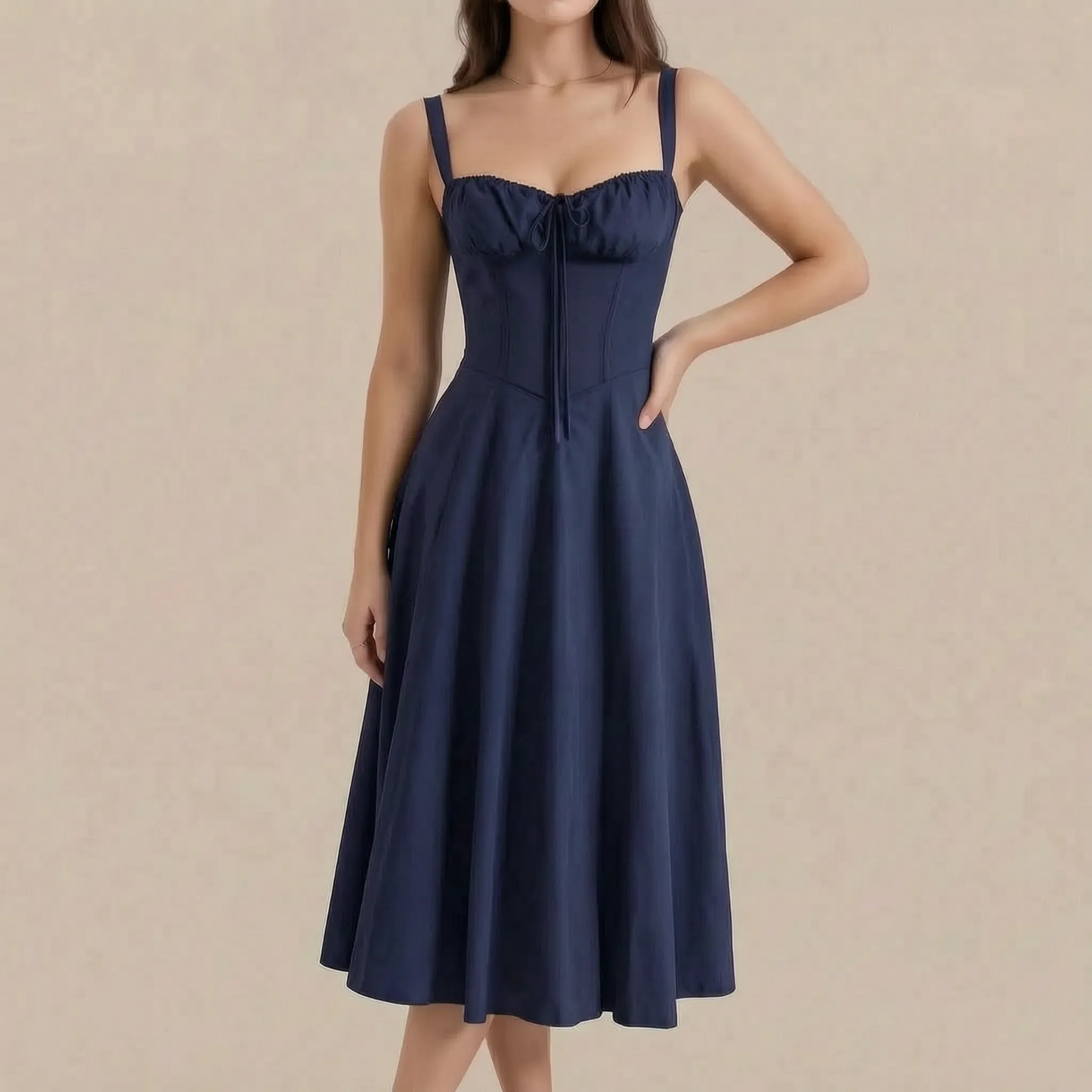 Meadia | Ärmelloses Midikleid