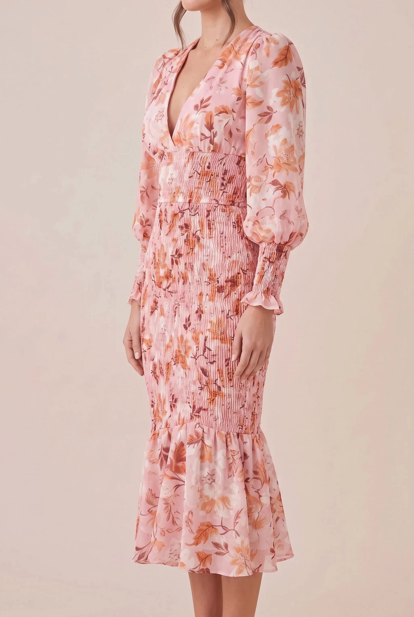Milyris | Figurbetontes Midikleid
