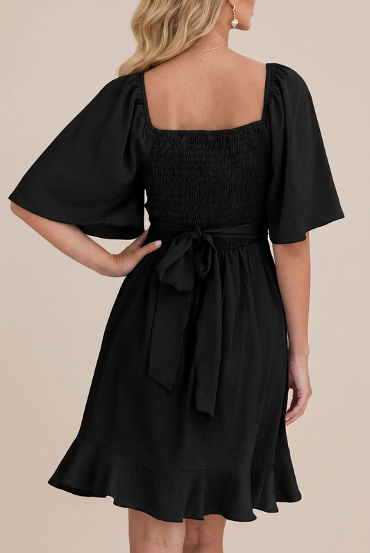 Mirea | Schickes Schwarzes Sommerkleid