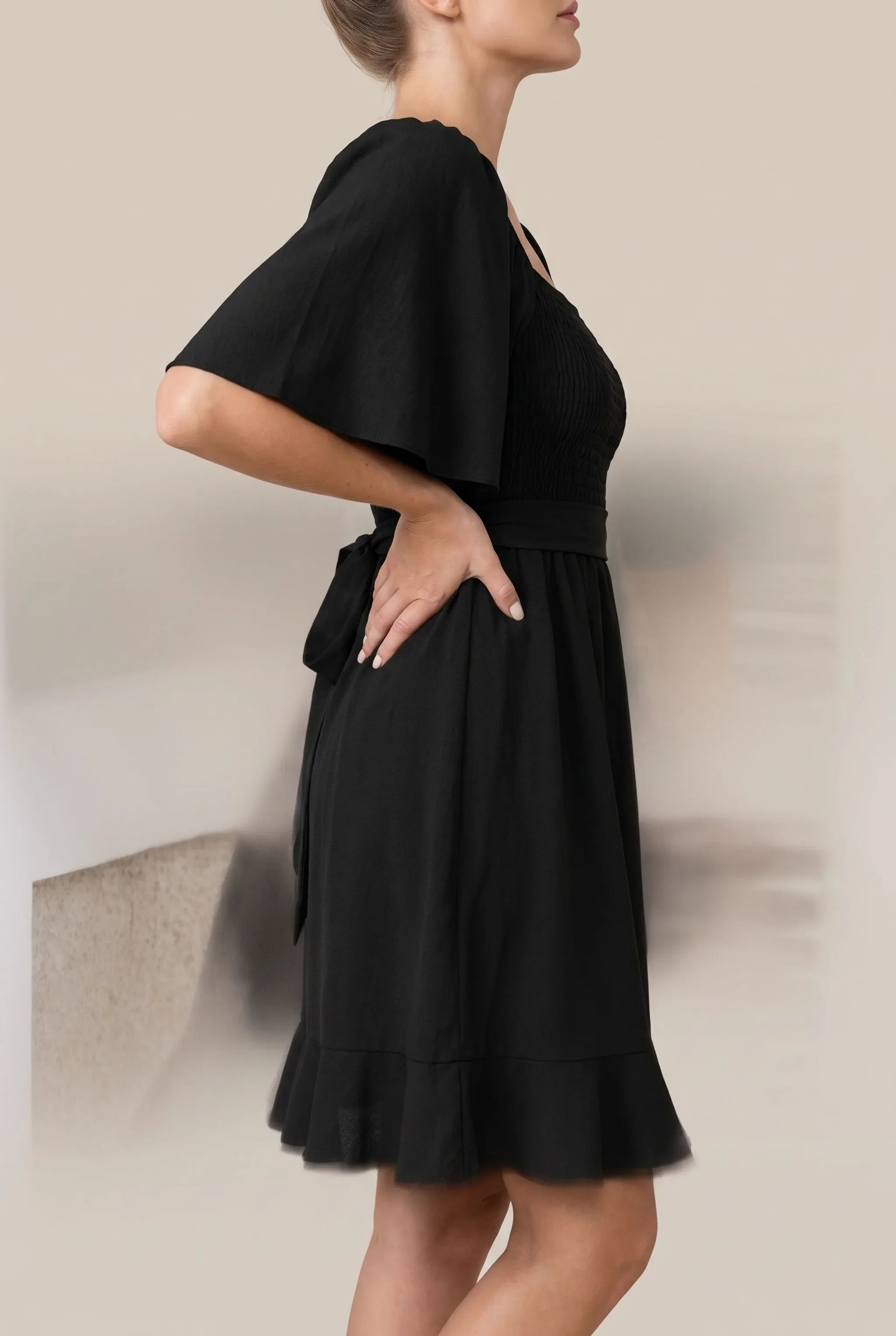 Mirea | Schickes Schwarzes Sommerkleid