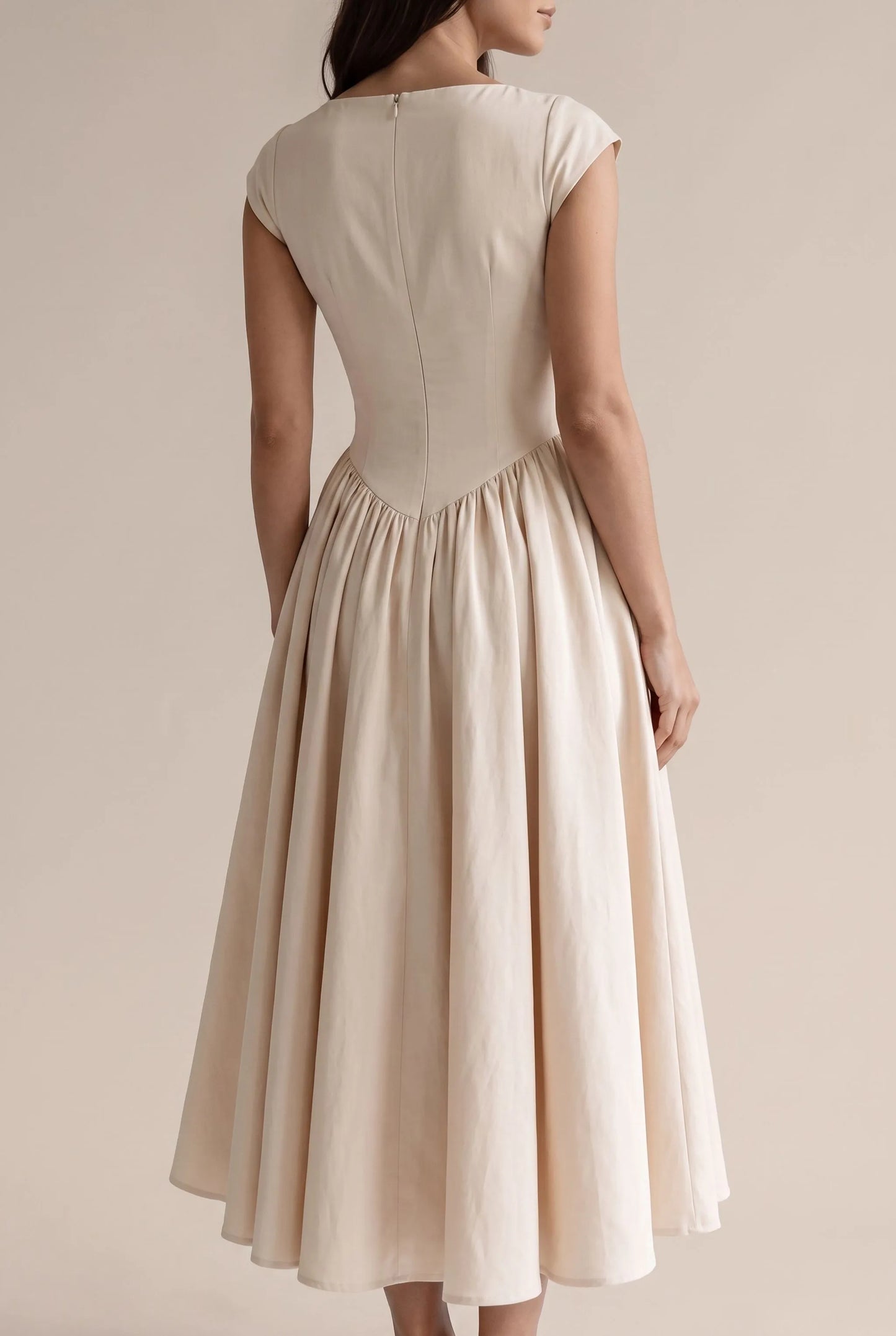 Mivana | Festliches Midikleid Mit Faltenrock