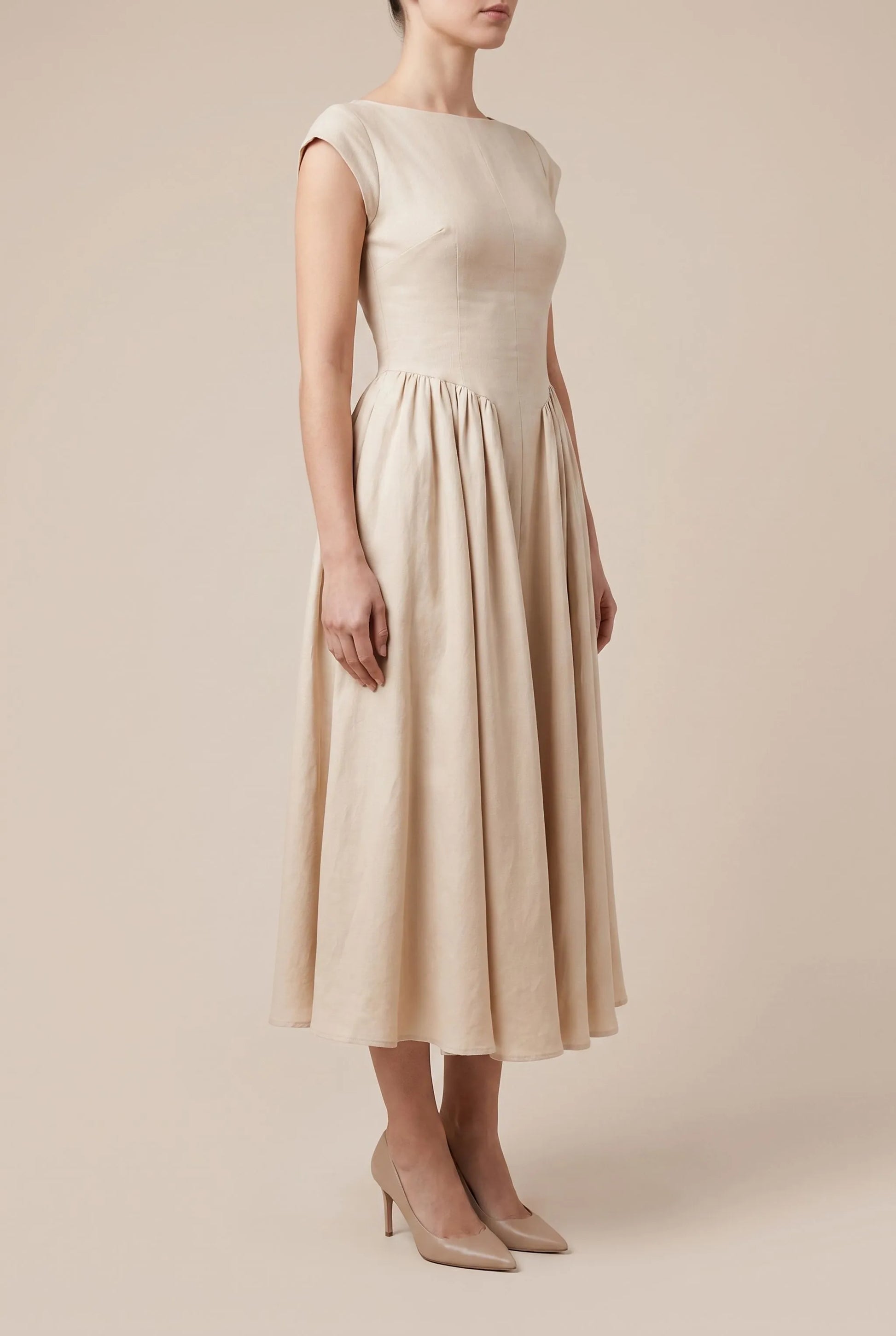 Mivana | Festliches Midikleid Mit Faltenrock