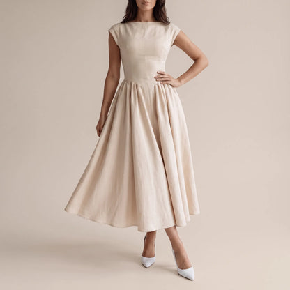 Mivana | Festliches Midikleid Mit Faltenrock