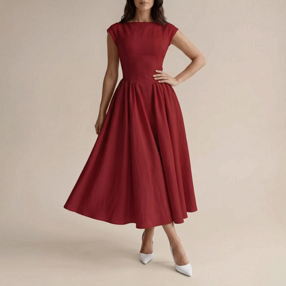 Mivana | Festliches Midikleid Mit Faltenrock
