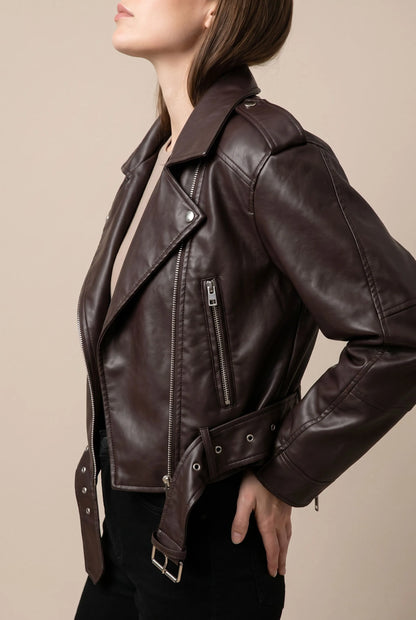 Motorixa | Kurze Bikerjacke Im Motorradstil