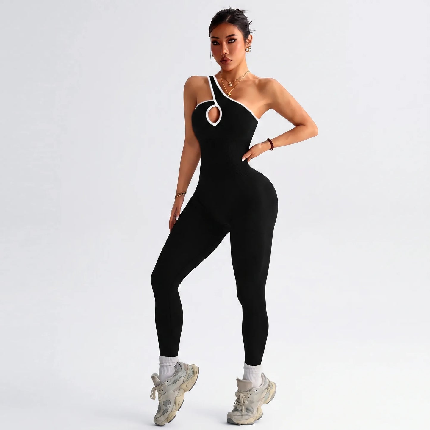 Movelle | Asymmetrischer Sportlicher Jumpsuit
